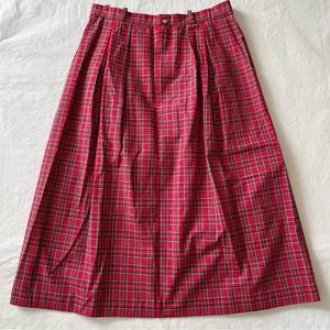 Vintage Bechamel Red Plaid Skirt